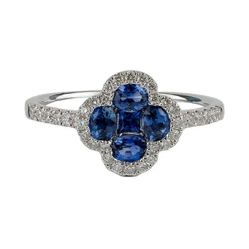 Diamonds & Sapphire Ring