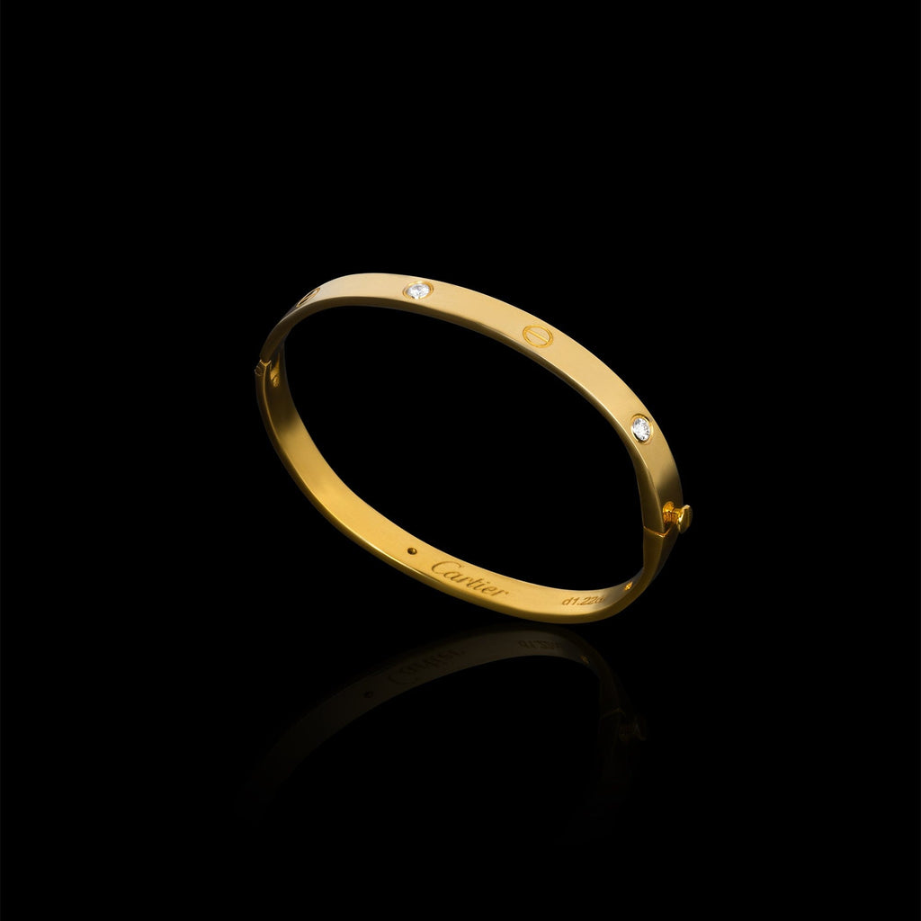 Elegant Cartier Diamond and Gold  Bangle - Luxury Jewelry