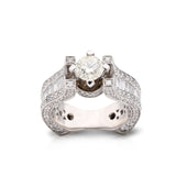 Elegant White Diamond Silver Ring - Dr. Imran's Dazzle Collection