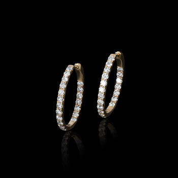 Stunning Diamond Hoop Earrings - Timeless Beauty and Glamour