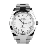 Rolex Date just 41mm white index dial