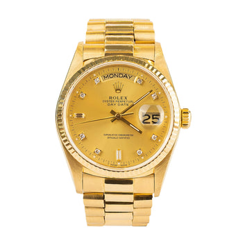 Rolex President Full 18K Yellow Gold and Diamond 36mm Dial